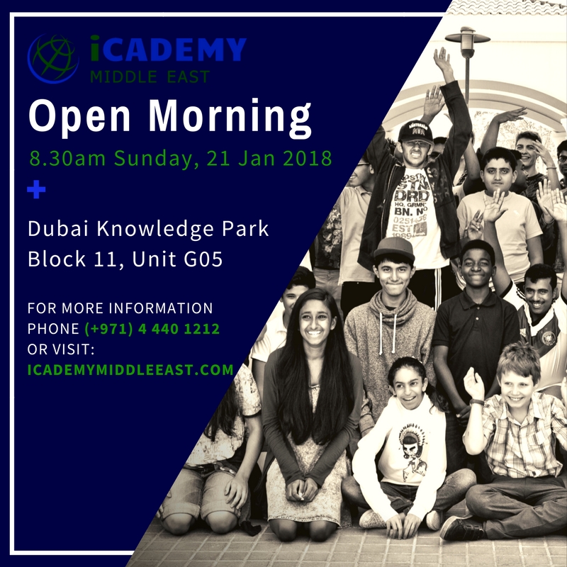 Read more about the article iCademy Middle East Open Morning – 21 January 2018